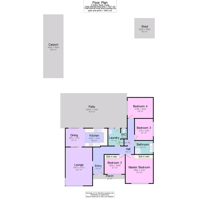 Floorplan of Homely house listing, 11 Sulphur Road, Orelia WA 6167