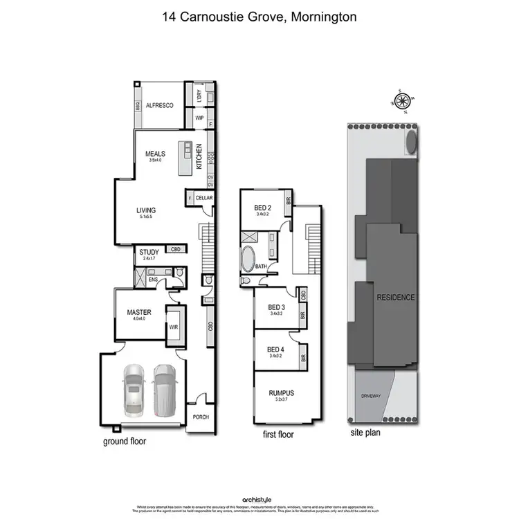 Floorplan of Homely house listing, 14a Carnoustie Grove, Mornington VIC 3931