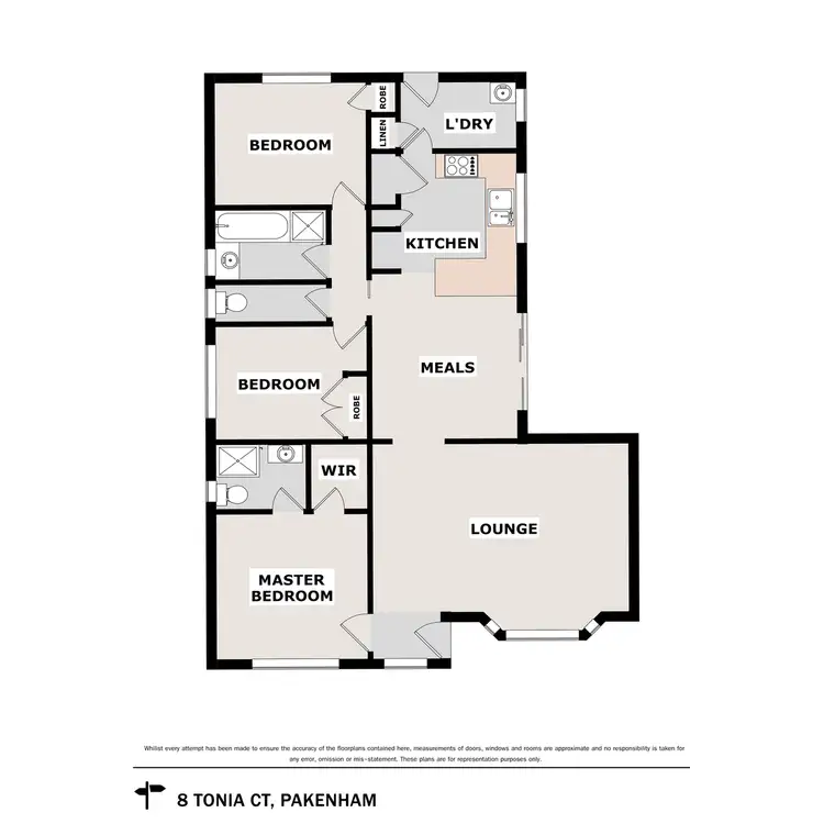 Floorplan of Homely house listing, 8 Tonia Court, Pakenham VIC 3810