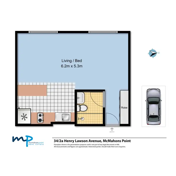 Floorplan of Homely apartment listing, 34/2A Henry Lawson Avenue, Mcmahons Point NSW 2060