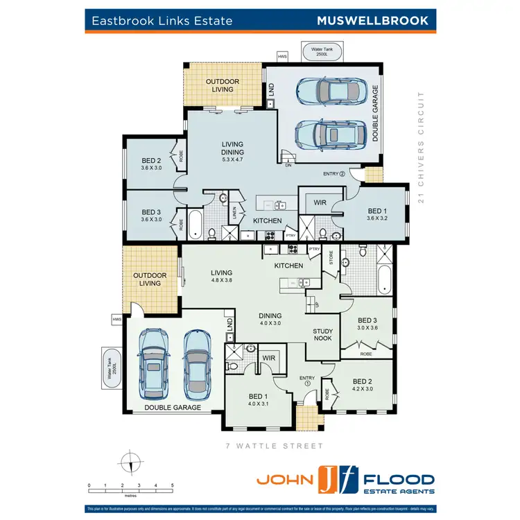 Floorplan of Homely semi-detached listing, 21 Chivers Circuit, Muswellbrook NSW 2333