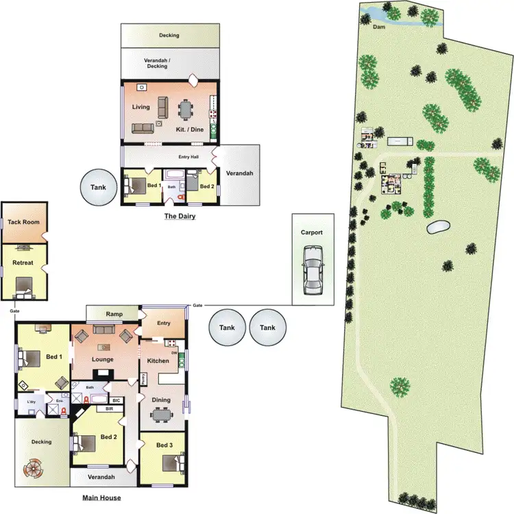 Floorplan of Homely rural property listing, 328 Main Creek Road, Main Ridge VIC 3928
