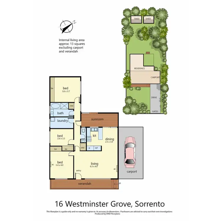 Floorplan of Homely house listing, 16 Westminster Grove, Sorrento VIC 3943