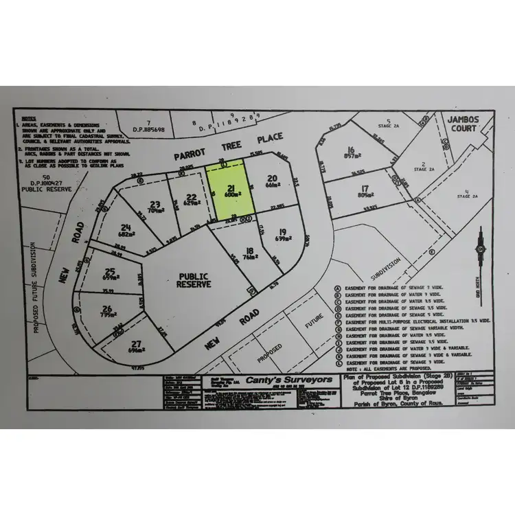 Floorplan of Homely land listing, LOT 21 Parrot Tree Place, Bangalow NSW 2479