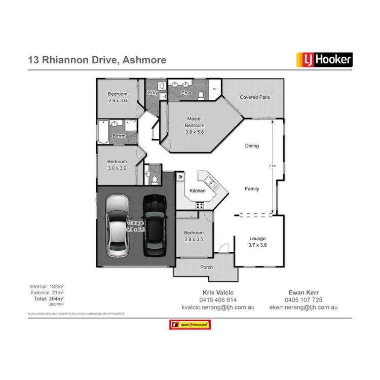 Floorplan of Homely house listing, 13 Rhiannon Drive, Ashmore QLD 4214