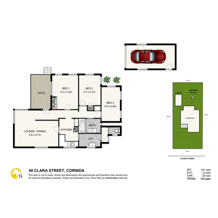 Floorplan of Homely house listing, 40 Clara Street, Corinda QLD 4075