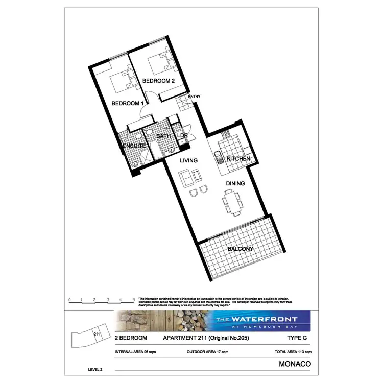 Floorplan of Homely apartment listing, 211/3 Amalfi Drive, Wentworth Point NSW 2127