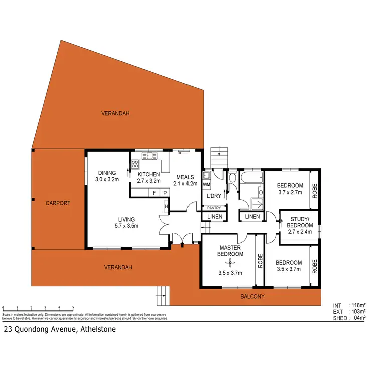 Floorplan of Homely house listing, 23 Quondong Avenue, Athelstone SA 5076