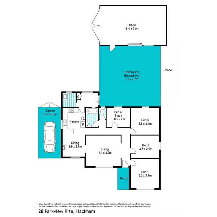 Floorplan of Homely house listing, 28 Parkview Rise, Hackham SA 5163