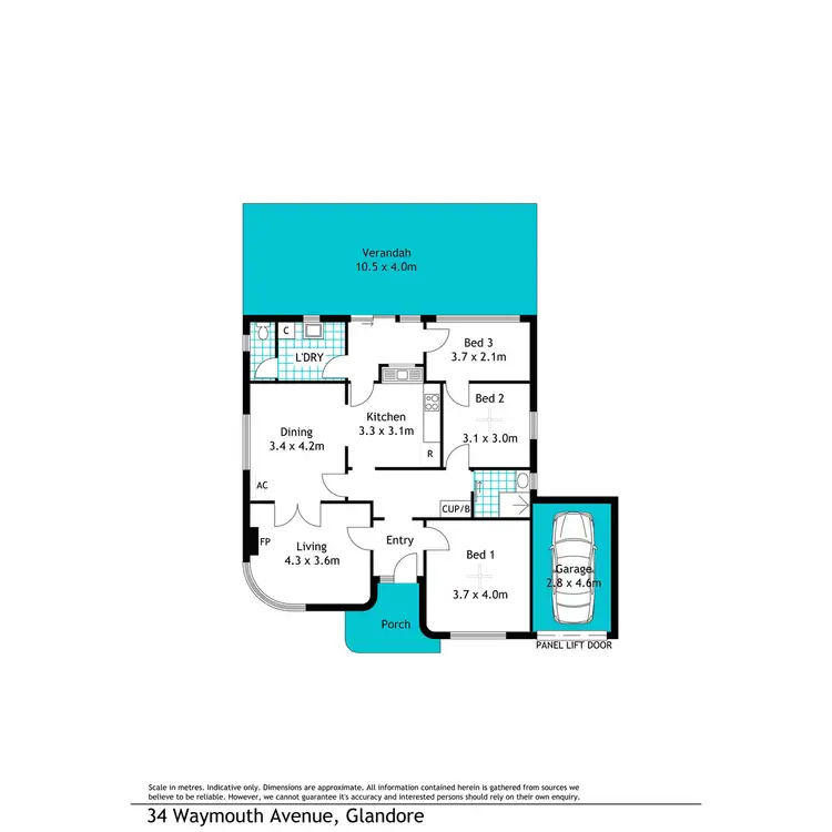 Floorplan of Homely house listing, 34 Waymouth Avenue, Glandore SA 5037