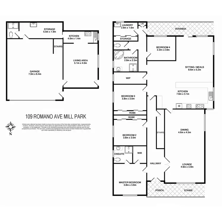 Floorplan of Homely house listing, 109 Romano Avenue, Mill Park VIC 3082