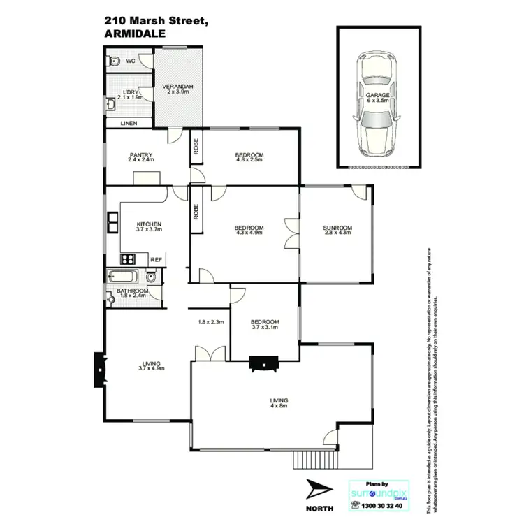 Floorplan of Homely house listing, 210 Marsh Street, Armidale NSW 2350
