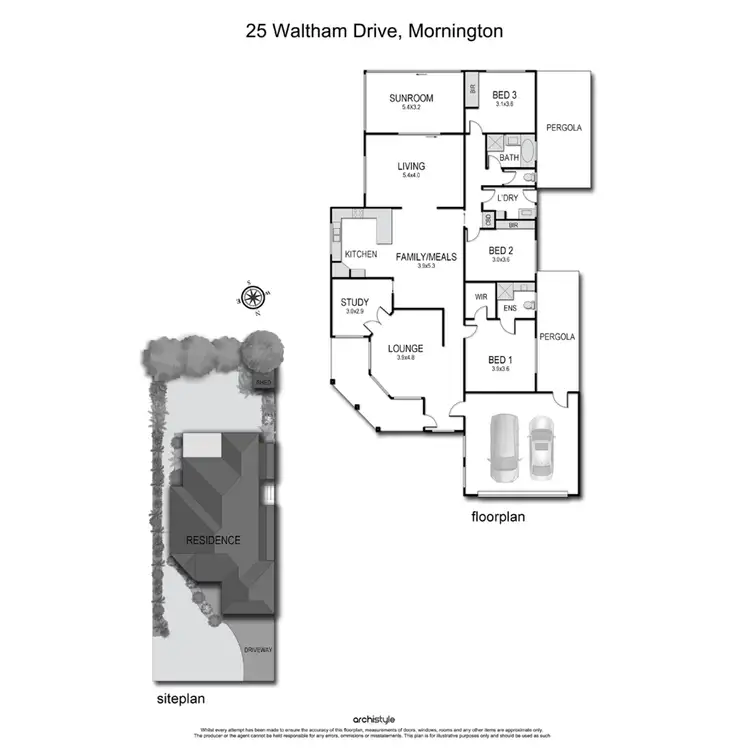 Floorplan of Homely house listing, 25 Waltham Drive, Mornington VIC 3931