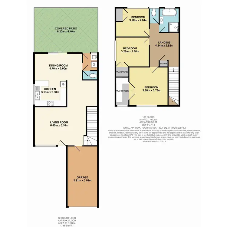 Floorplan of Homely townhouse listing, 1/20 Kathleen Court, Berkeley Vale NSW 2261
