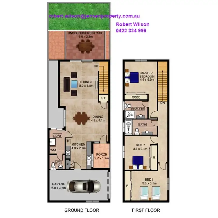 Floorplan of Homely townhouse listing, 2/46 Sherley Street, Moorooka QLD 4105