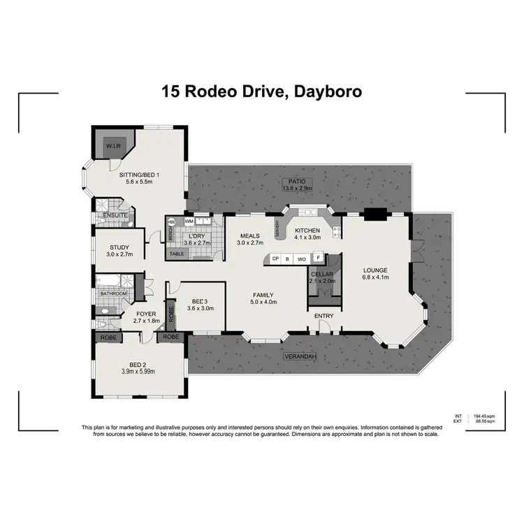 Floorplan of Homely house listing, 15 Rodeo Drive, Dayboro QLD 4521