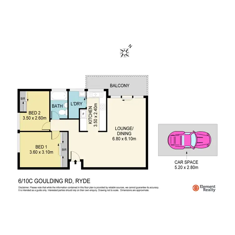 Floorplan of Homely unit listing, 6/10C Goulding Road, Ryde NSW 2112