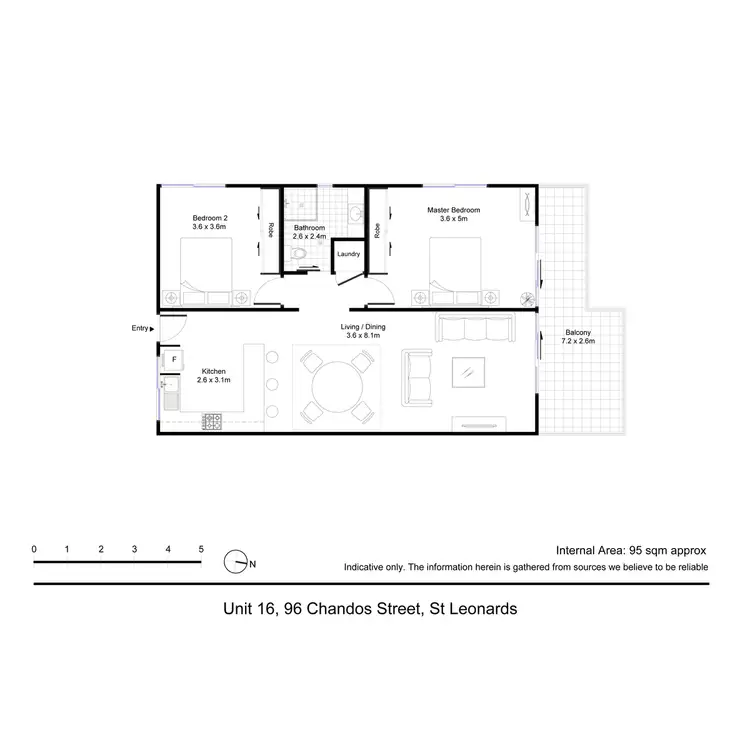 Floorplan of Homely apartment listing, 16/96 Chandos Street, Naremburn NSW 2065