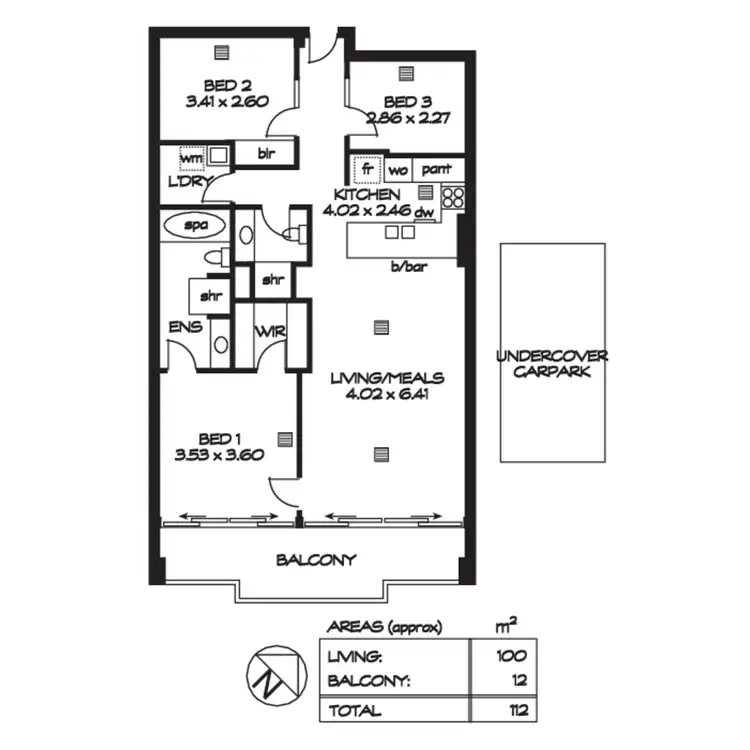 Floorplan of Homely apartment listing, 34/155 Brebner Drive, West Lakes SA 5021