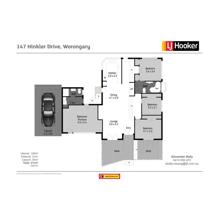 Floorplan of Homely house listing, 147 Hinkler Drive, Worongary QLD 4213