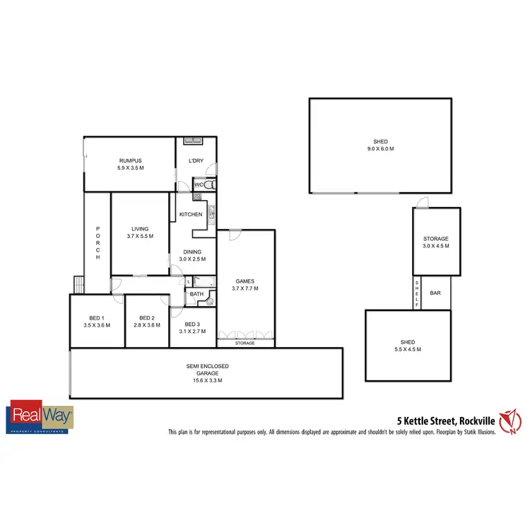 Floorplan of Homely house listing, 5 Kettle Street, Rockville QLD 4350