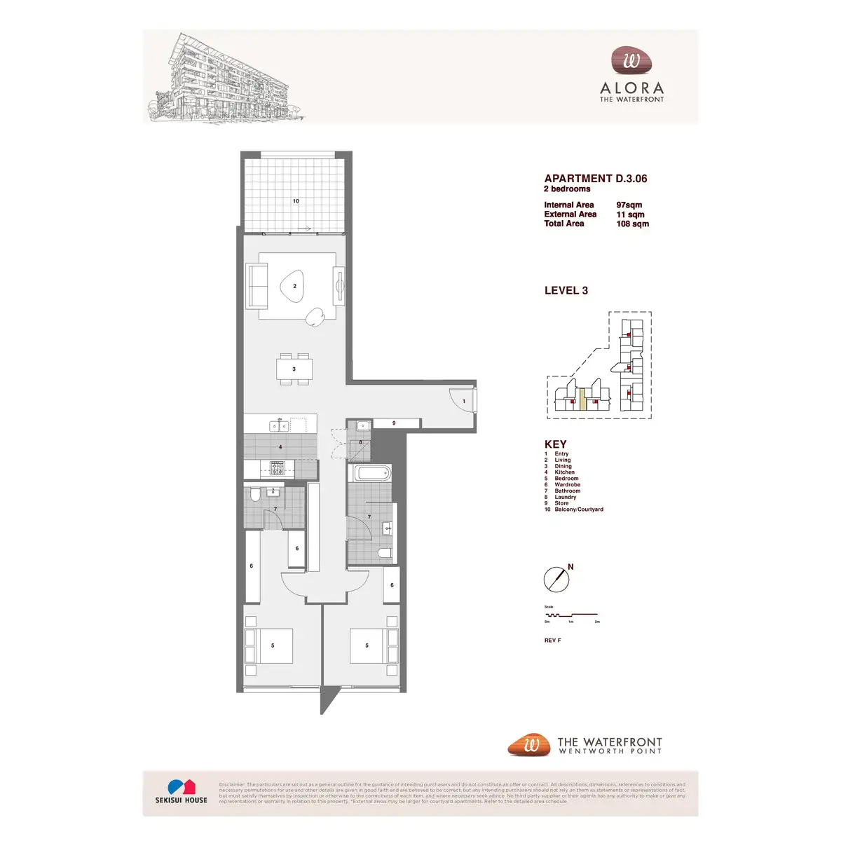 Floorplan of Homely apartment listing, 306/23 Monza Boulevard, Wentworth Point NSW 2127