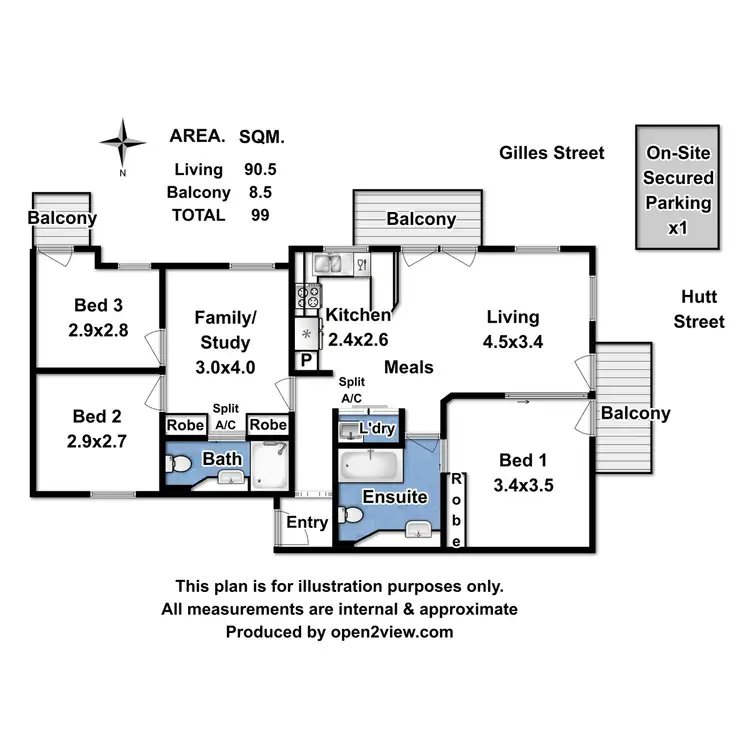 Floorplan of Homely unit listing, 17/232 Hutt Street, Adelaide SA 5000