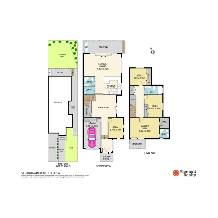 Floorplan of Homely semi-detached listing, 5A Barrawinga Street, Telopea NSW 2117
