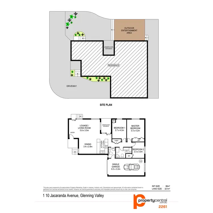 Floorplan of Homely villa listing, 1/10 Jacaranda Avenue, Glenning Valley NSW 2261