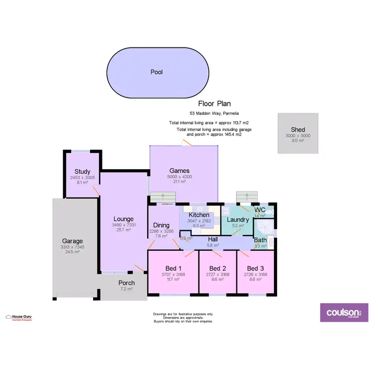 Floorplan of Homely house listing, 53 Madden Way, Parmelia WA 6167