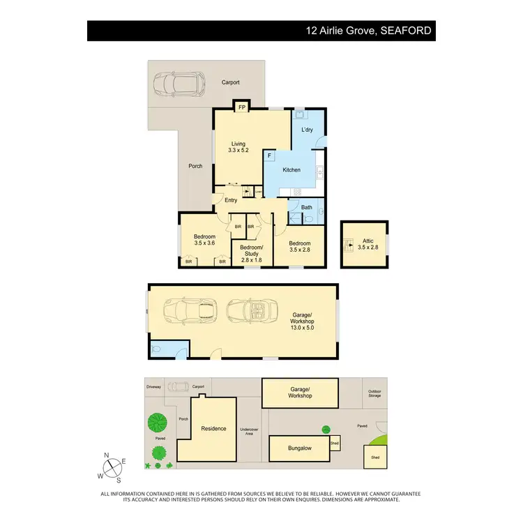 Floorplan of Homely house listing, 12 Airlie Grove, Seaford VIC 3198