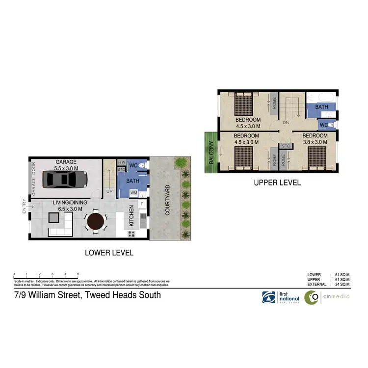 Floorplan of Homely townhouse listing, 7/9 William Street, Tweed Heads South NSW 2486