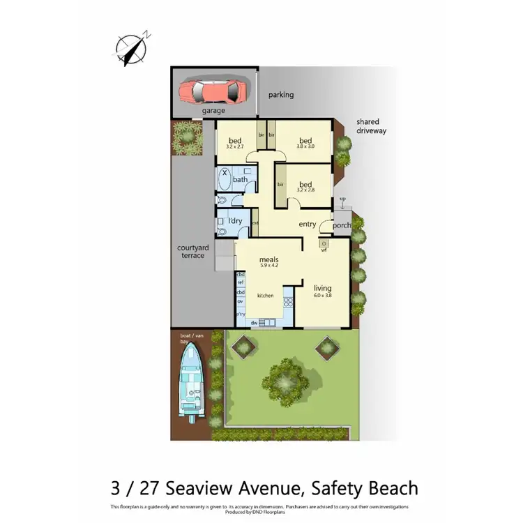 Floorplan of Homely unit listing, 3/27 Seaview Avenue, Safety Beach VIC 3936