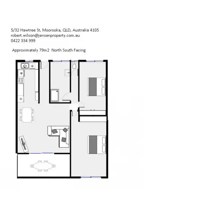 Floorplan of Homely unit listing, 5/32 Hawtree Street, Moorooka QLD 4105