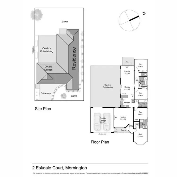 Floorplan of Homely house listing, 2 Eskdale Court, Mornington VIC 3931
