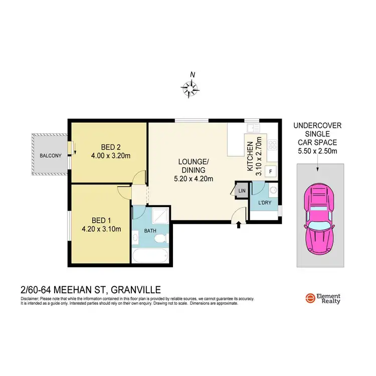 Floorplan of Homely unit listing, 2/60-64 Meehan Street, Granville NSW 2142