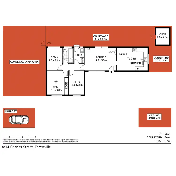 Floorplan of Homely unit listing, 4/14 Charles Street, Forestville SA 5035