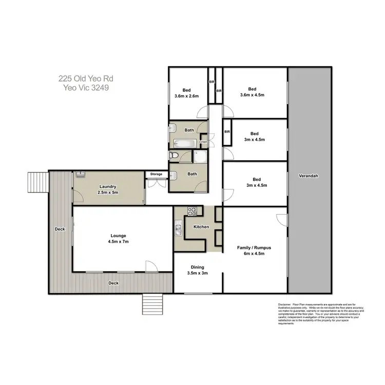 Floorplan of Homely rural property listing, 225 Old Yeo Road, Yeo VIC 3249