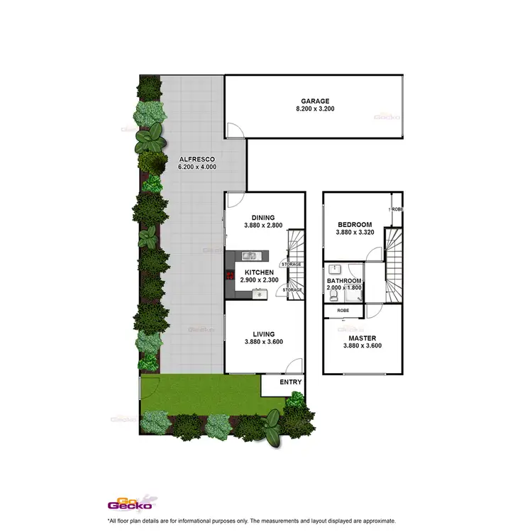 Floorplan of Homely townhouse listing, 1/306 Melton Road, Northgate QLD 4013