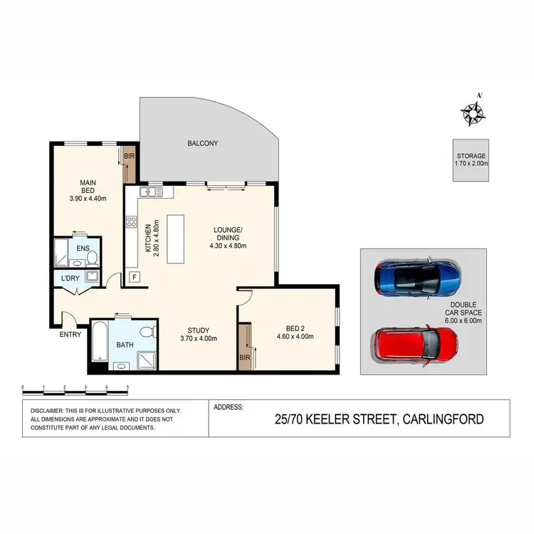 Floorplan of Homely apartment listing, 25/70-72 Keeler Street, Carlingford NSW 2118