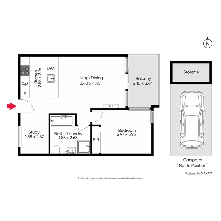Floorplan of Homely apartment listing, 205/96 Charles Street, Fitzroy VIC 3065