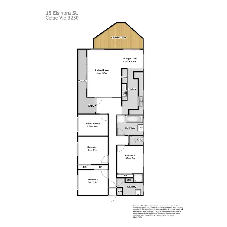 Floorplan of Homely house listing, 15 Elsinore Street, Colac VIC 3250
