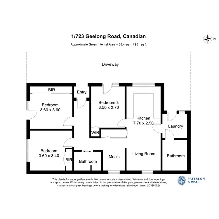 Floorplan of Homely townhouse listing, 1/723 Geelong Road, Canadian VIC 3350