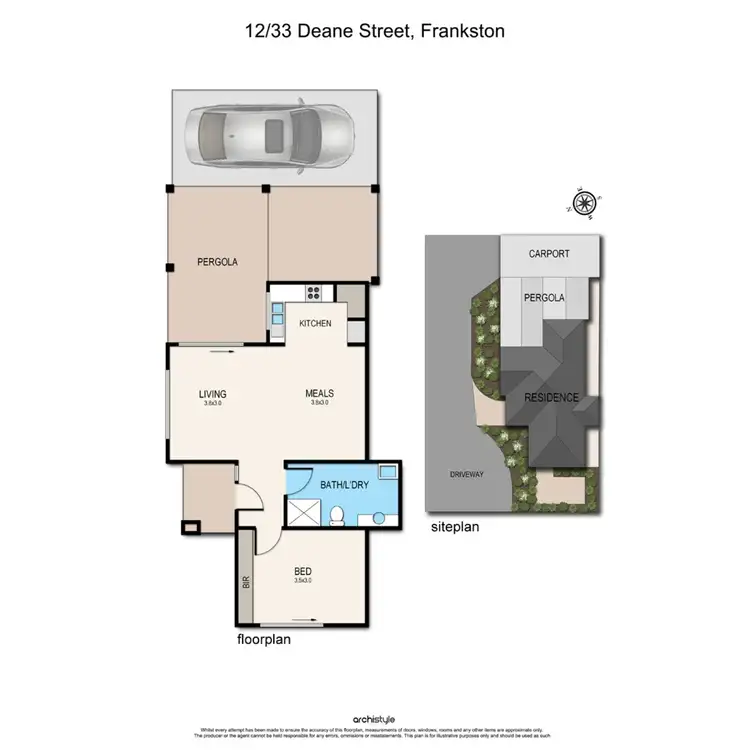 Floorplan of Homely retirement listing, 12/33 Deane Street, Frankston VIC 3199