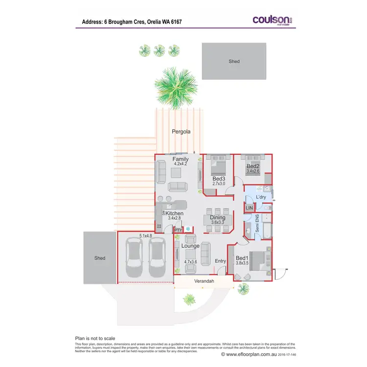Floorplan of Homely house listing, 6 Brougham Crescent, Orelia WA 6167
