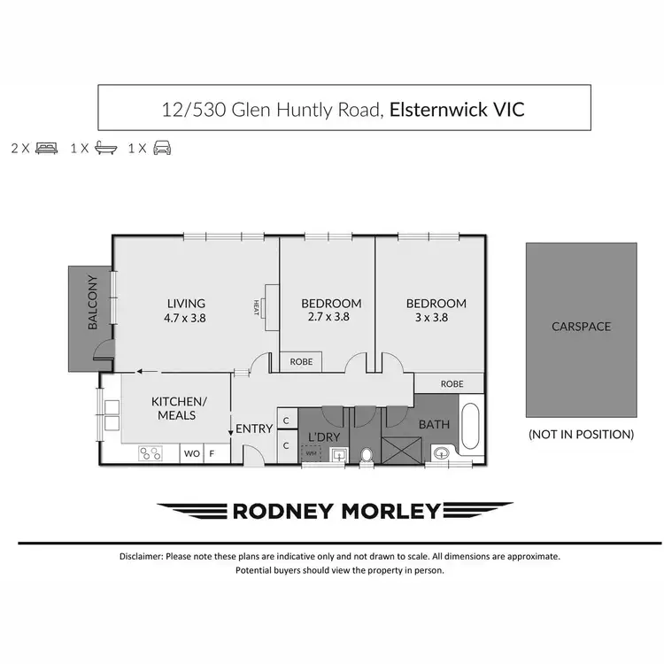 Floorplan of Homely apartment listing, 12/530 Glenhuntly Road, Elsternwick VIC 3185