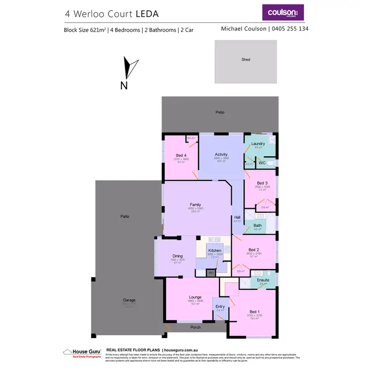 Floorplan of Homely house listing, 4 Werloo Court, Leda WA 6170