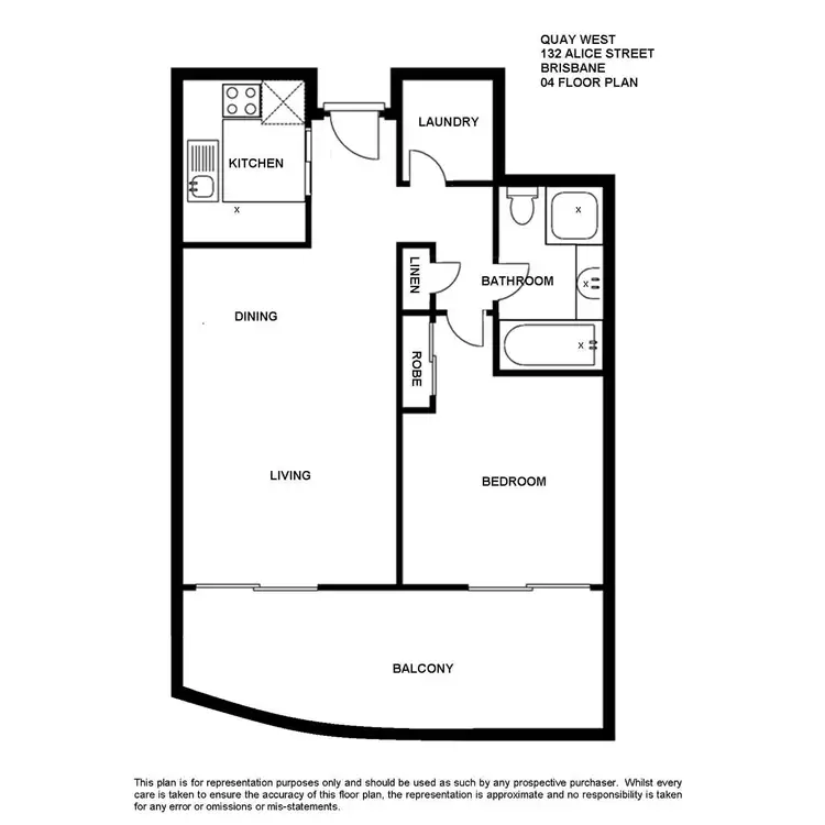 Floorplan of Homely apartment listing, 1604/132 Alice Street, Brisbane City QLD 4000