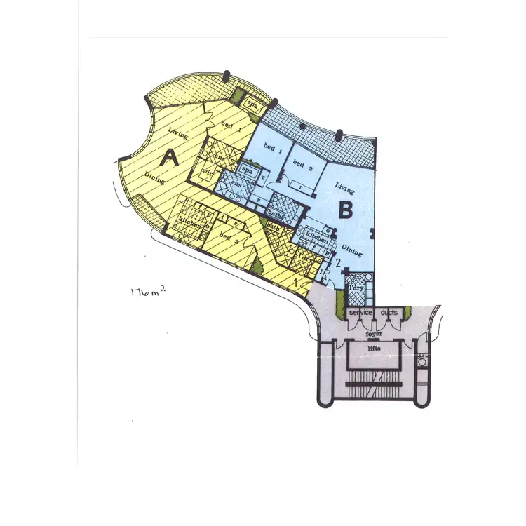 Floorplan of Homely apartment listing, Malibu, 3 Tedder Avenue, Main Beach QLD 4217