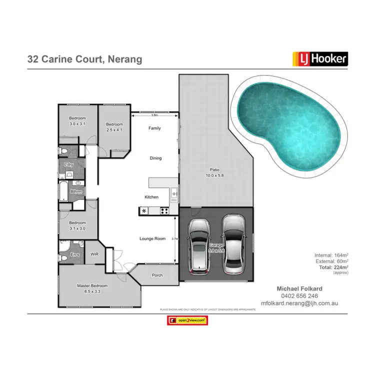 Floorplan of Homely house listing, 32 Carine Court, Nerang QLD 4211